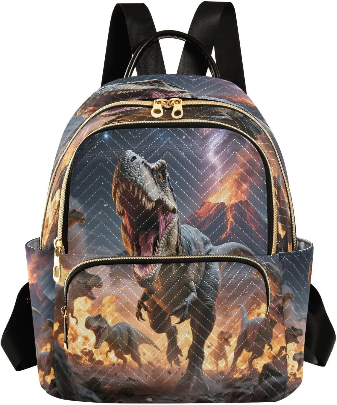 ALAZA Many Dinosaur Roar Small Backpack Purse for Women Travel Bag Lightweight Shoulder Bag Fashion Daypack