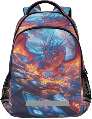 ALAZA Monster Dragon School Backpack for Boys Girls,Preschool Elementary Kindergarten School Bag Kids Backpack Bookbag Travel Laptop Bag Casual Daypack