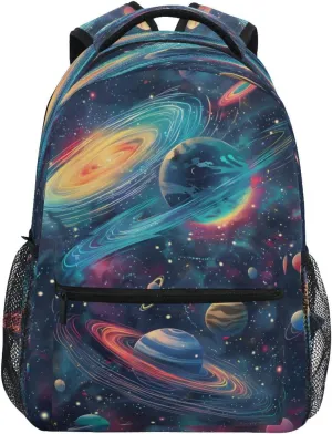 ALAZA Nebula Space Planets Kids School Backpack for Boys Girls Teens Bookbag Travel Daypack Bag 16 inch