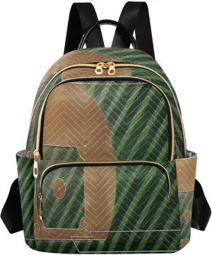 ALAZA Retro American Fottball Court Green Women Backpack Purse Ladies Fashion Shoulder Bag Daypack Travel Bag 10L
