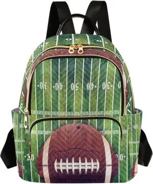 ALAZA Retro Grunge American Football Women Backpack Purse Ladies Fashion Shoulder Bag Daypack Travel Bag 7.5L