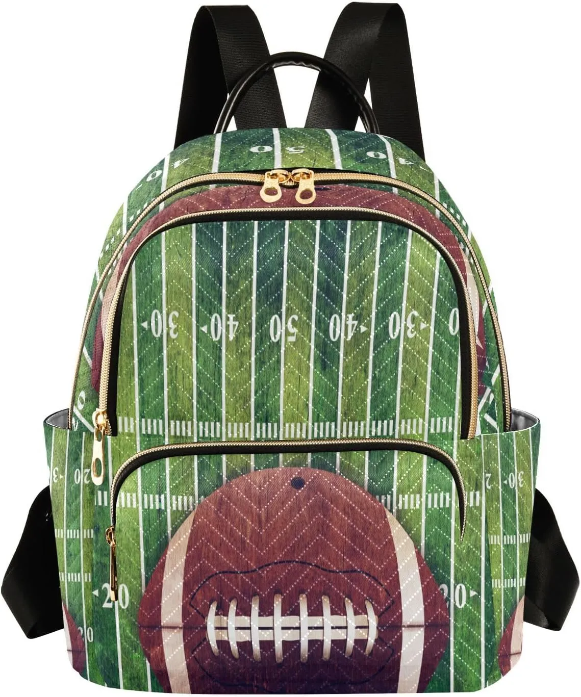ALAZA Retro Grunge American Football Women Backpack Purse Ladies Fashion Shoulder Bag Daypack Travel Bag 7.5L