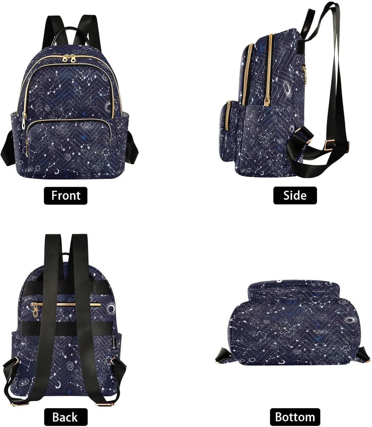 ALAZA Space Galaxy Constellation Star Women Backpack Purse Ladies Fashion Shoulder Bag Daypack Travel Bag 7.5L