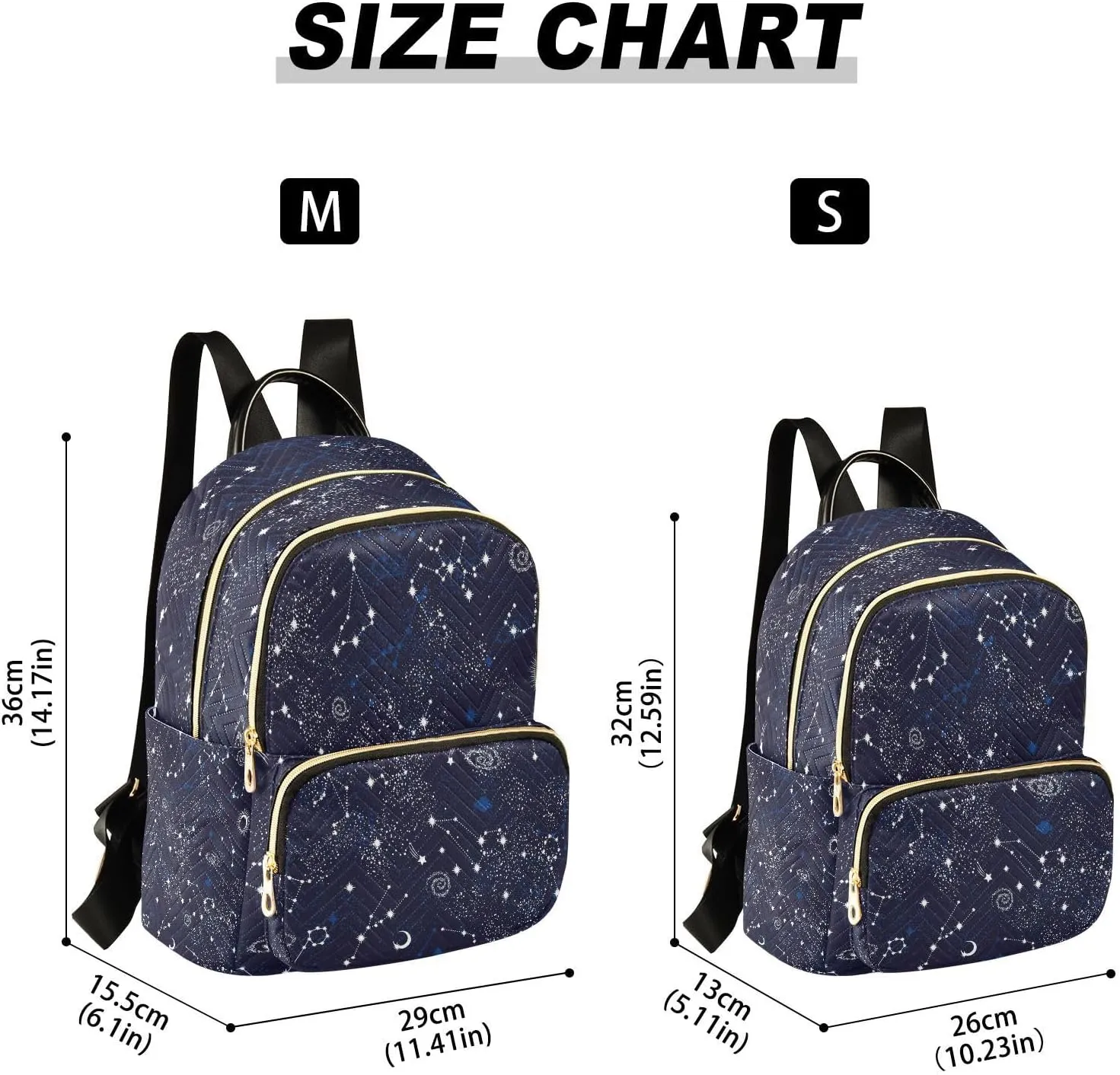 ALAZA Space Galaxy Constellation Star Women Backpack Purse Ladies Fashion Shoulder Bag Daypack Travel Bag 7.5L