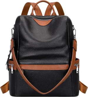 ALTOSY Leather Backpack for Women Elegant Genuine Backpack Purse Ladies Leather Shoulderbag