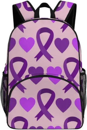 Alzheimer’s Disease Awareness Month Backpack for Worker Teacher Business Hiking Travel Bag Shoulders Bag