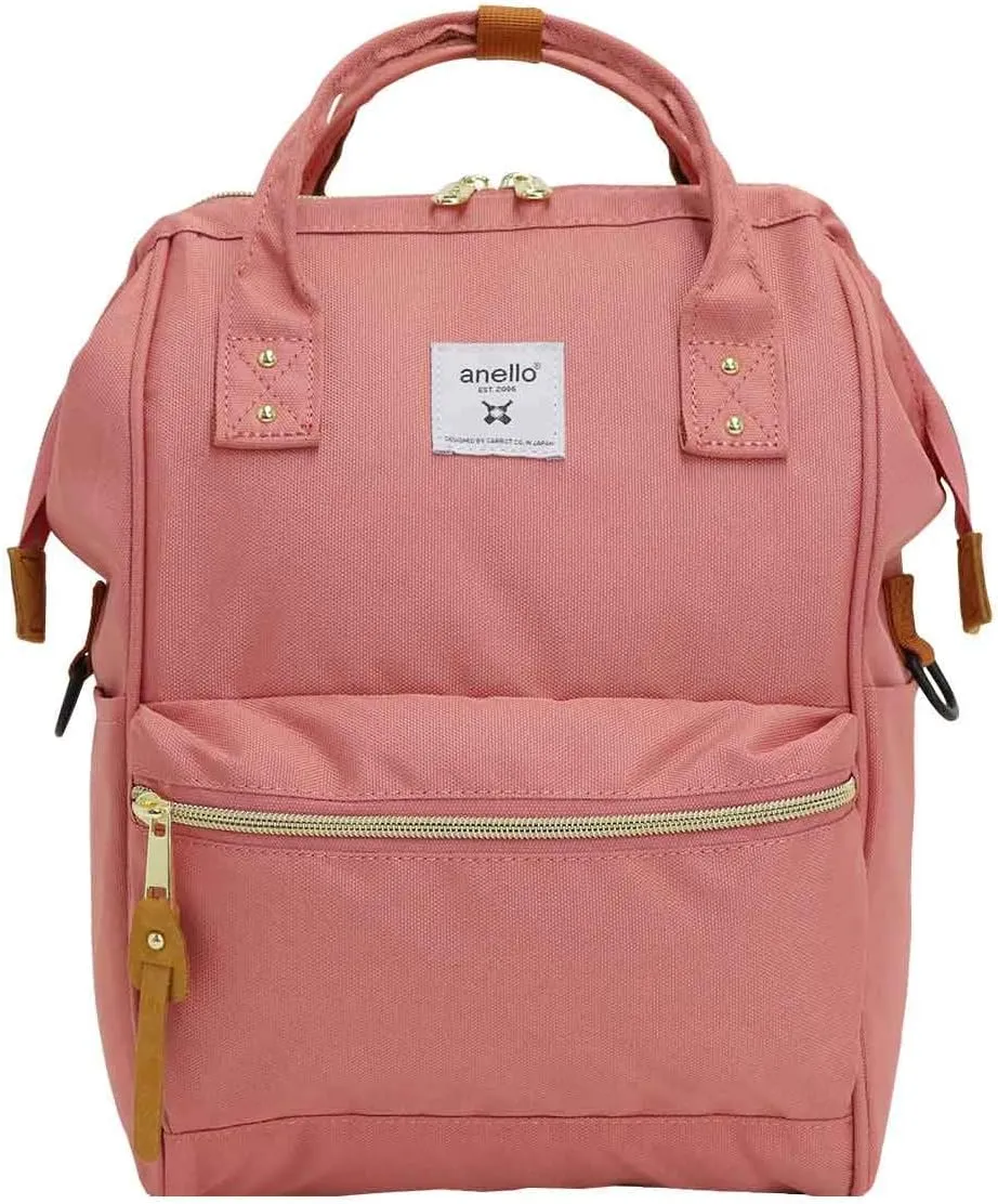 Anero ATB0197Z Backpack with Clasp, S, A4 Base, Water Repellent, Multiple Storage, PC Storage, Pink