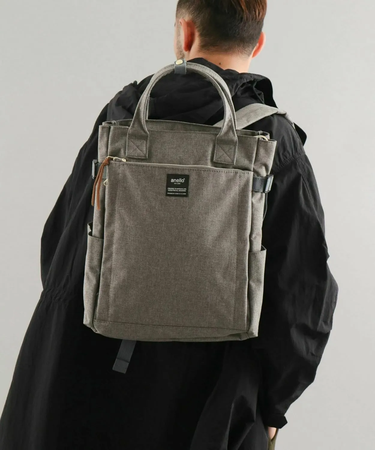Anero POST ATC1225Z 2-Way Backpack, A4, Multiple Storage, Black