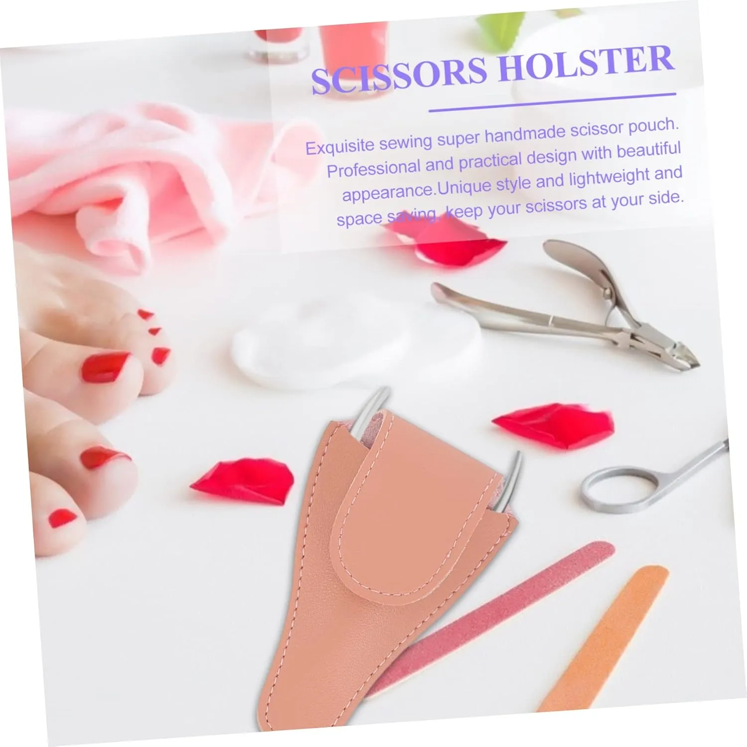 Angoily Sets Cuticle Cutter Bag Scissor Pouch Holder Manicure Scissor Bag Nail Storage for Nail Kit Pcs