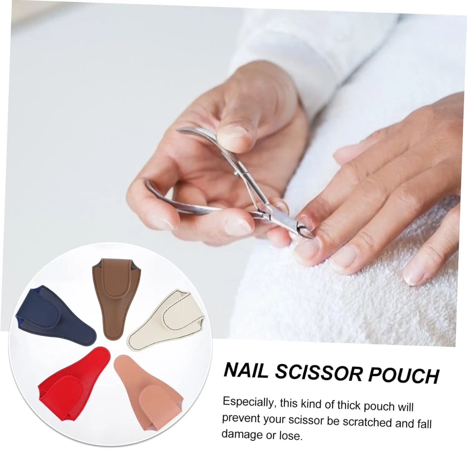 Angoily Sets Cuticle Cutter Bag Scissor Pouch Holder Manicure Scissor Bag Nail Storage for Nail Kit Pcs