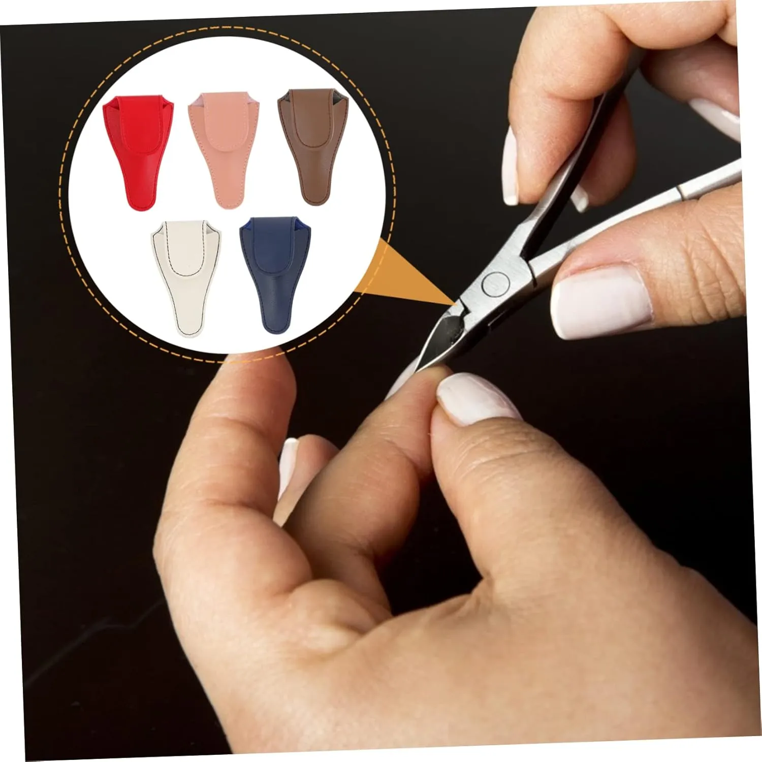 Angoily Sets Cuticle Cutter Bag Scissor Pouch Holder Manicure Scissor Bag Nail Storage for Nail Kit Pcs