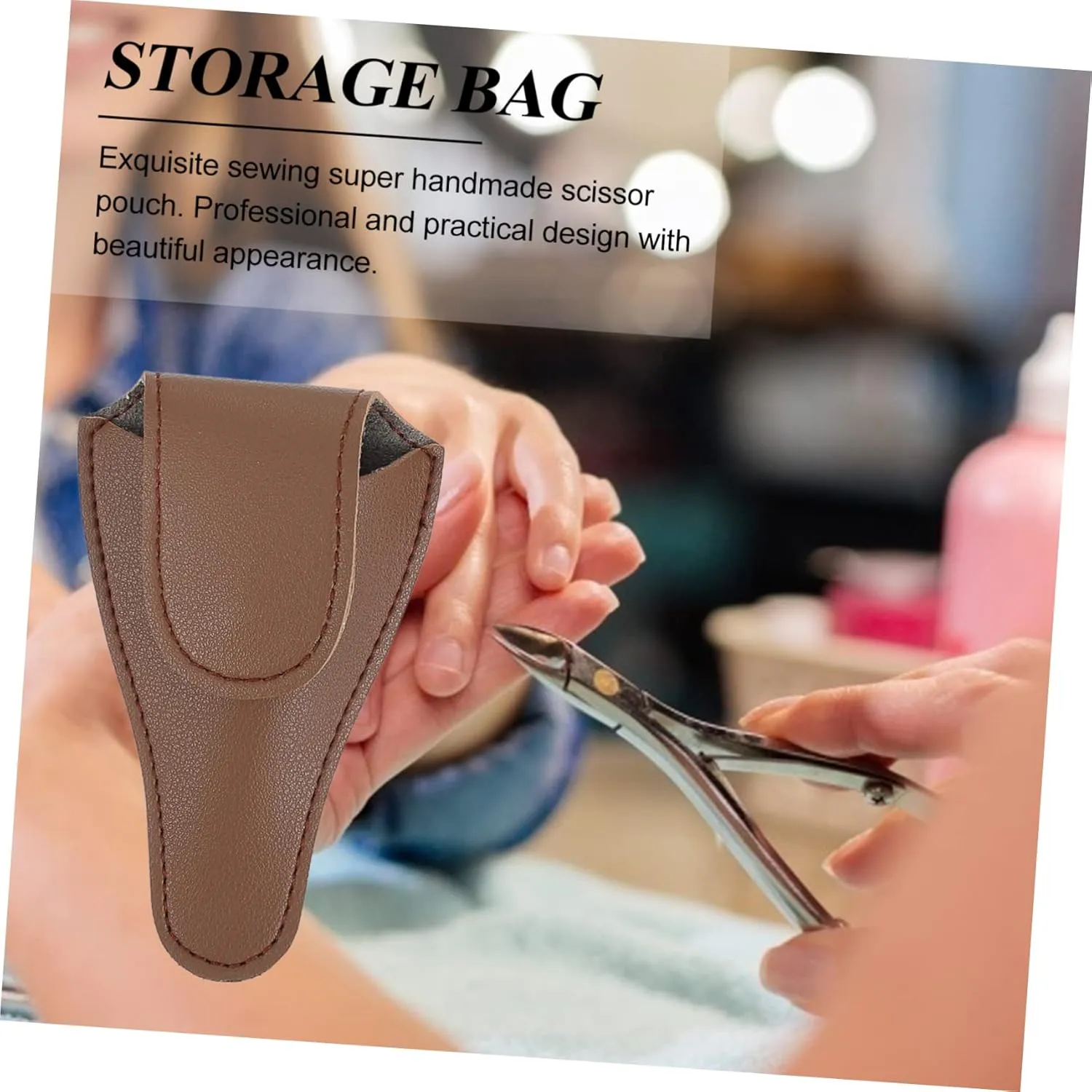 Angoily Sets Cuticle Cutter Bag Scissor Pouch Holder Manicure Scissor Bag Nail Storage for Nail Kit Pcs
