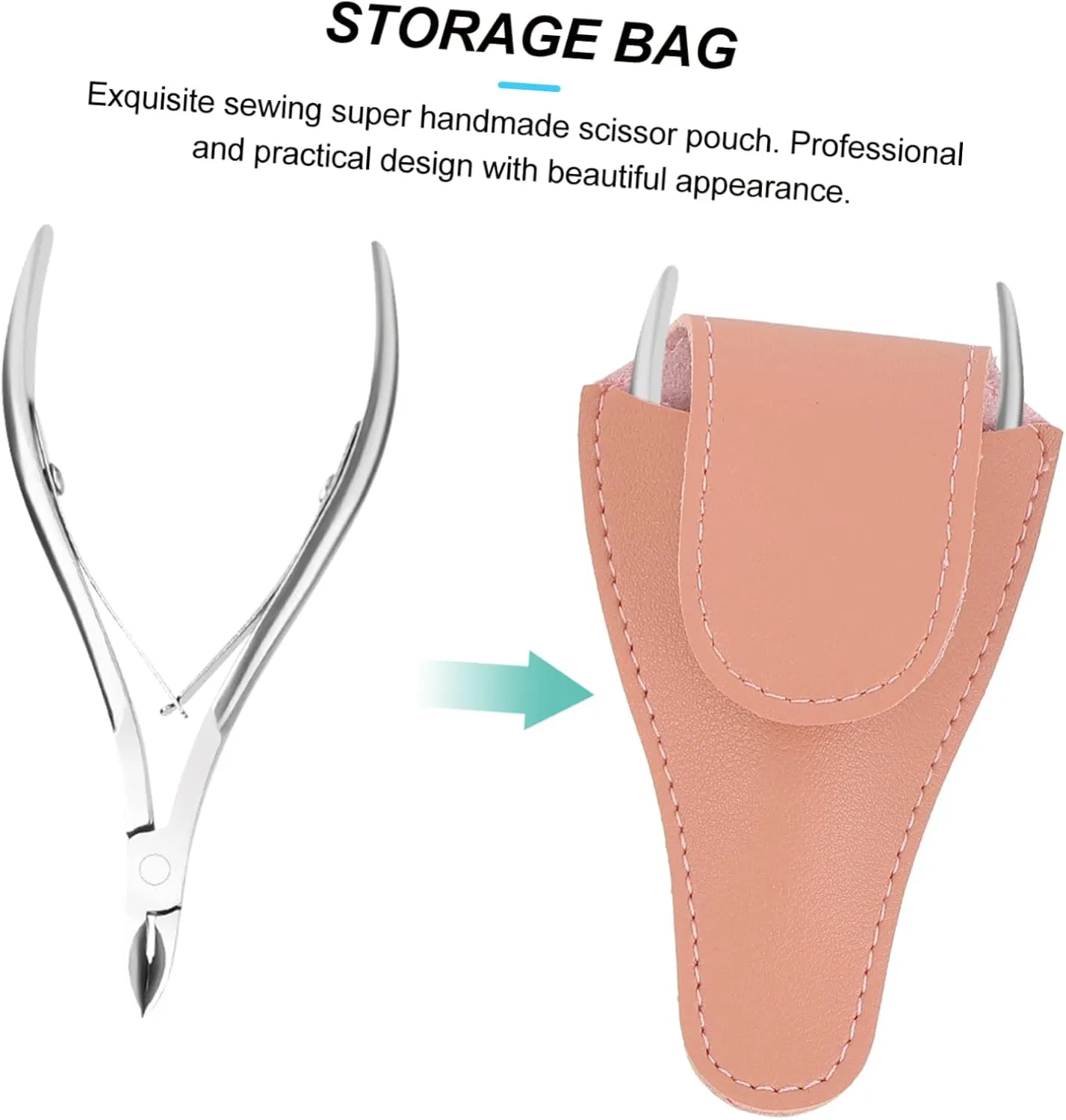 Angoily Sets Cuticle Cutter Bag Scissor Pouch Holder Manicure Scissor Bag Nail Storage for Nail Kit Pcs