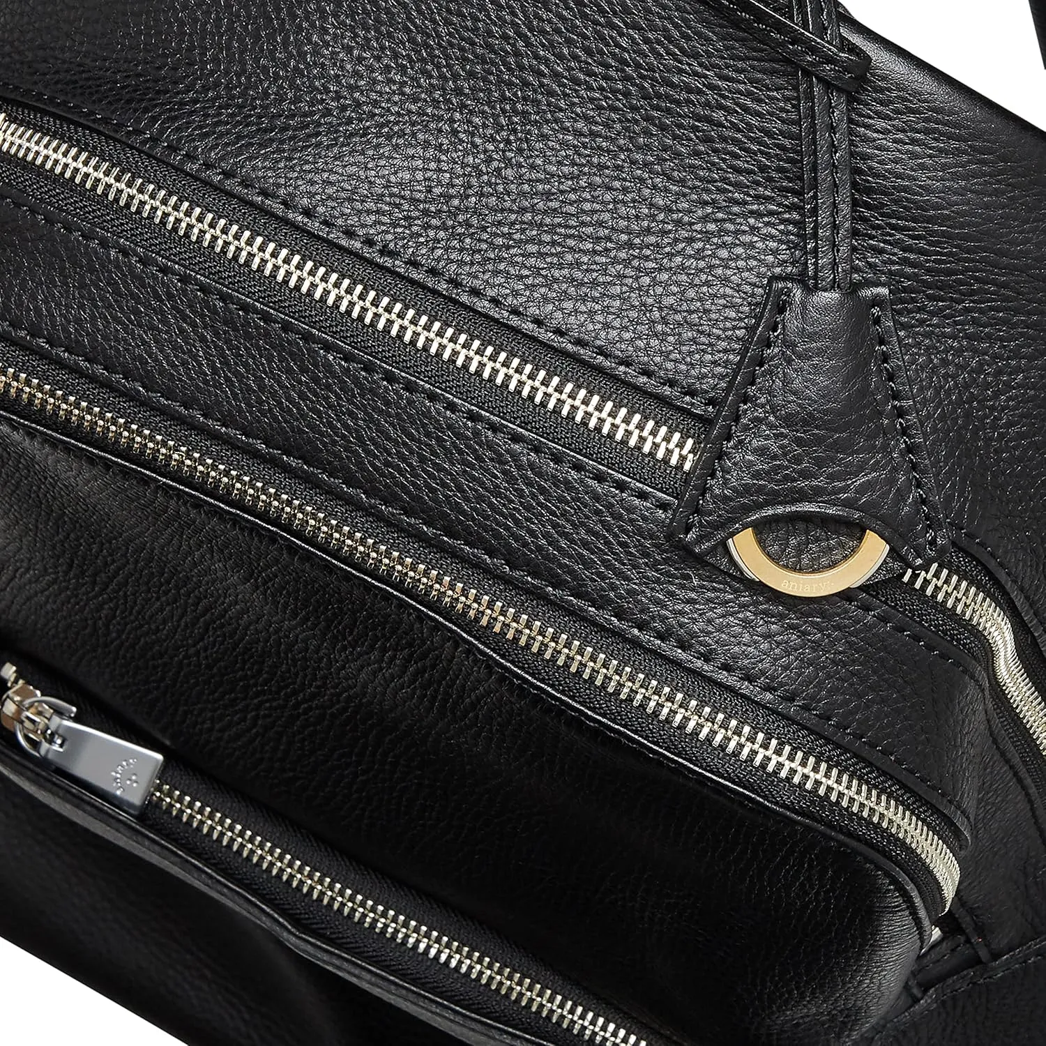 Aniari Backpack, Shrunken Leather, Black