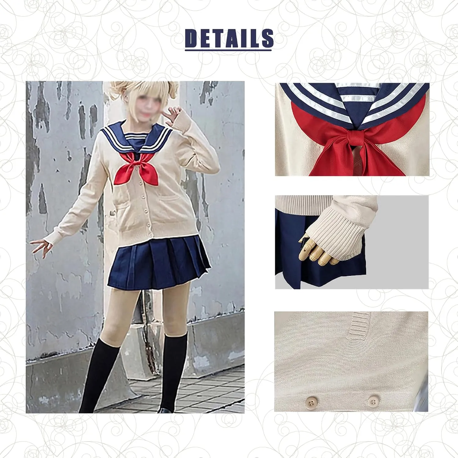Anime Play Costume Sailor Cosplay Outfit Jk School Uniform Halloween Dress for Girl Women