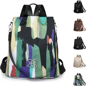 Anti-Theft Large Capacity Backpack, Travel Bag 3-Way Crossbody Oxford Cloth, for Daily Use and Travel (Multicolor)