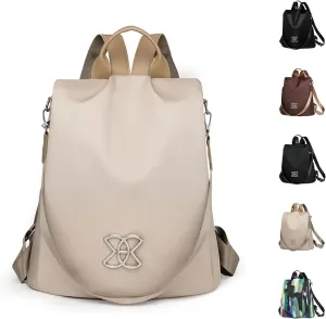 Anti-Theft Large Capacity Backpack, Travel Bag 3-Way Crossbody Oxford Cloth, for Daily Use and Travel (White)