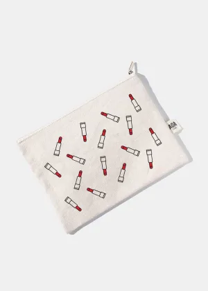 AOA Canvas Pouch - Red Lipstick