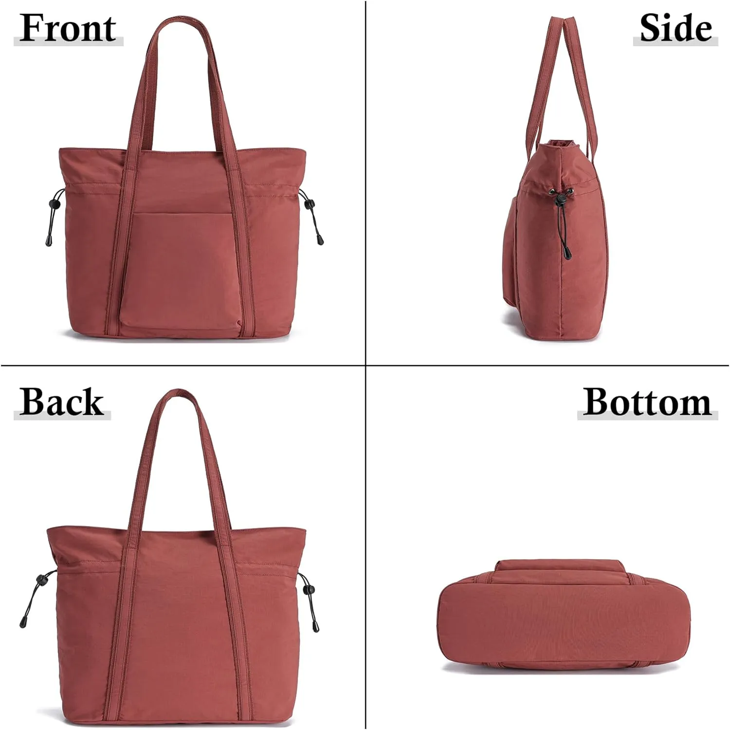 AOCINA 16L Tote Bag for Women Work with Zipper Womens Casual Shoulder Bags for Gym Beach Travel Shopping