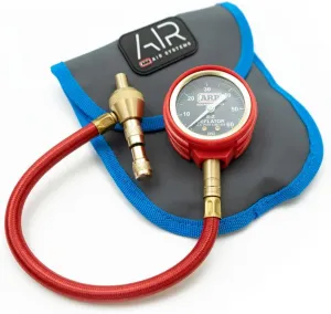 ARB ARB600 E-Z Deflator Kit 10-60 PSI 0-4 BAR Tire Pressure Gauge Rapid Air Down for Offroad Include Recovery Gear Pouch