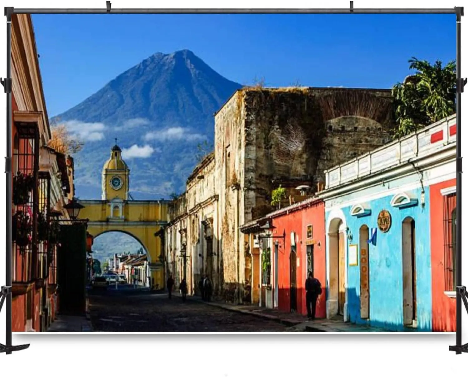 Arch Volcano View Antigua Guatemala Backdrops Photography Backdrops Party Decoration Supplies Durable Photography Background Banner Portrait Studio Booth Photobooth Props 5x7ft Multi 9