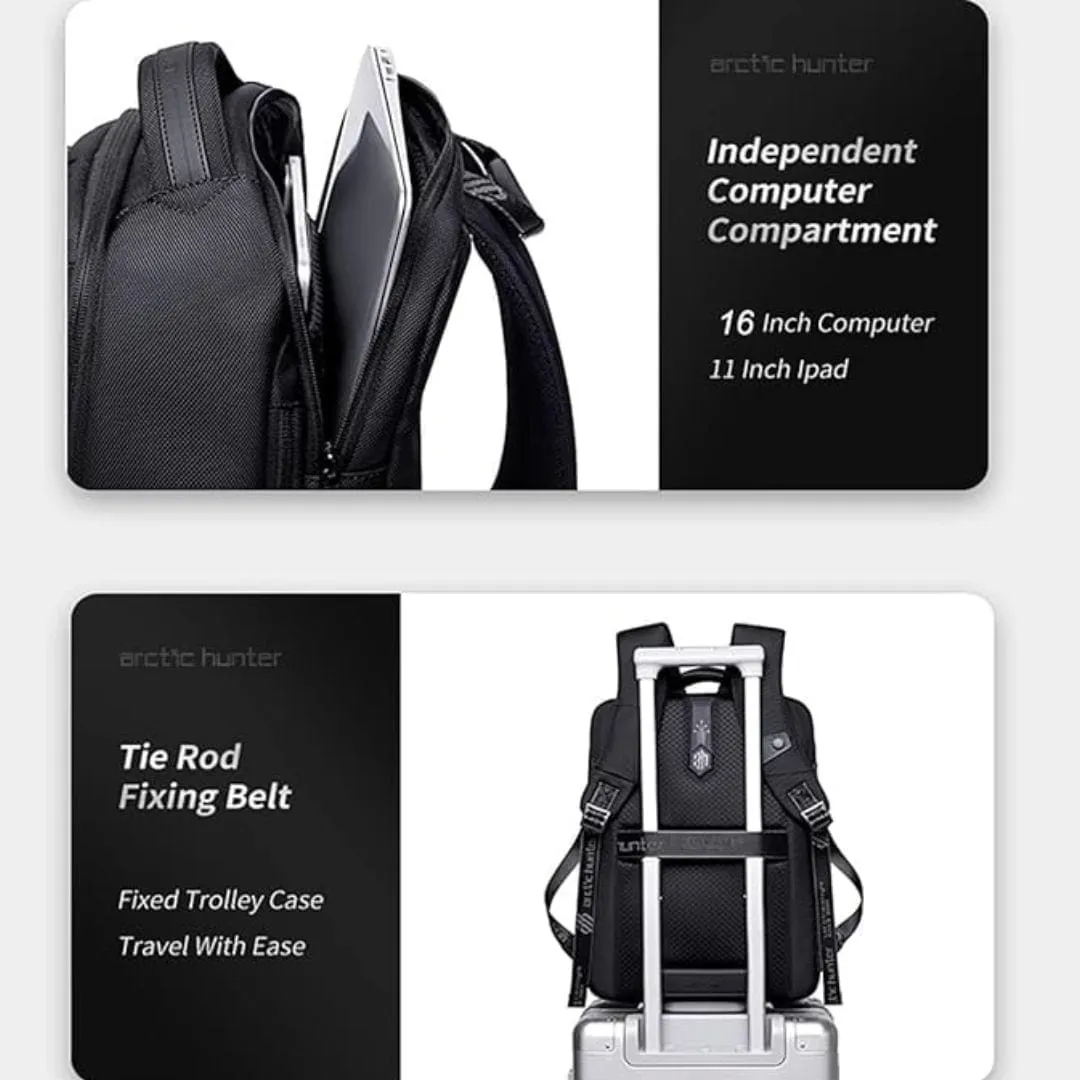 Arctic Hunter Business Backpack for Men Heavy Duty 27L for Office Travel