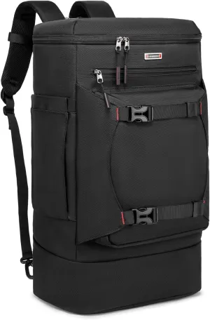 Asenlin Travel Backpack for Women Men，40L Extra Large Hiking Backpack，18 Inch Carry on Backpack Water Resistant for Casual Daypack Gym Backpack-Black