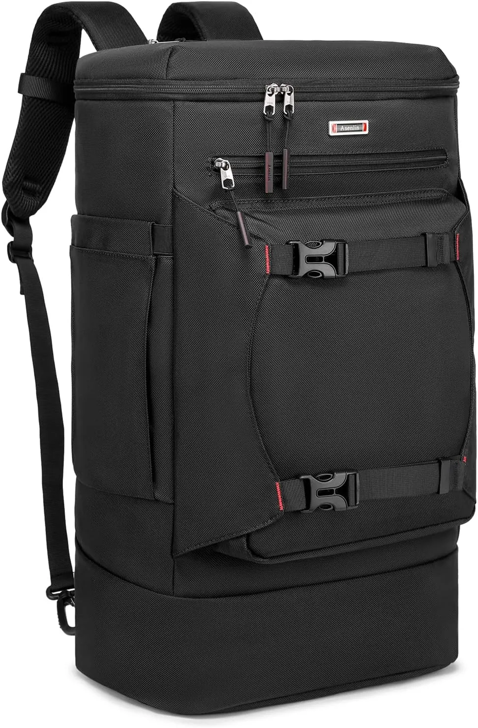 Asenlin Travel Backpack for Women Men，40L Extra Large Hiking Backpack，18 Inch Carry on Backpack Water Resistant for Casual Daypack Gym Backpack-Black