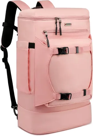 Asenlin Travel Backpack for Women Men，40L Extra Large Hiking Backpack，18 Inch Carry on Backpack Water Resistant for Casual Daypack Gym Backpack-PalePink