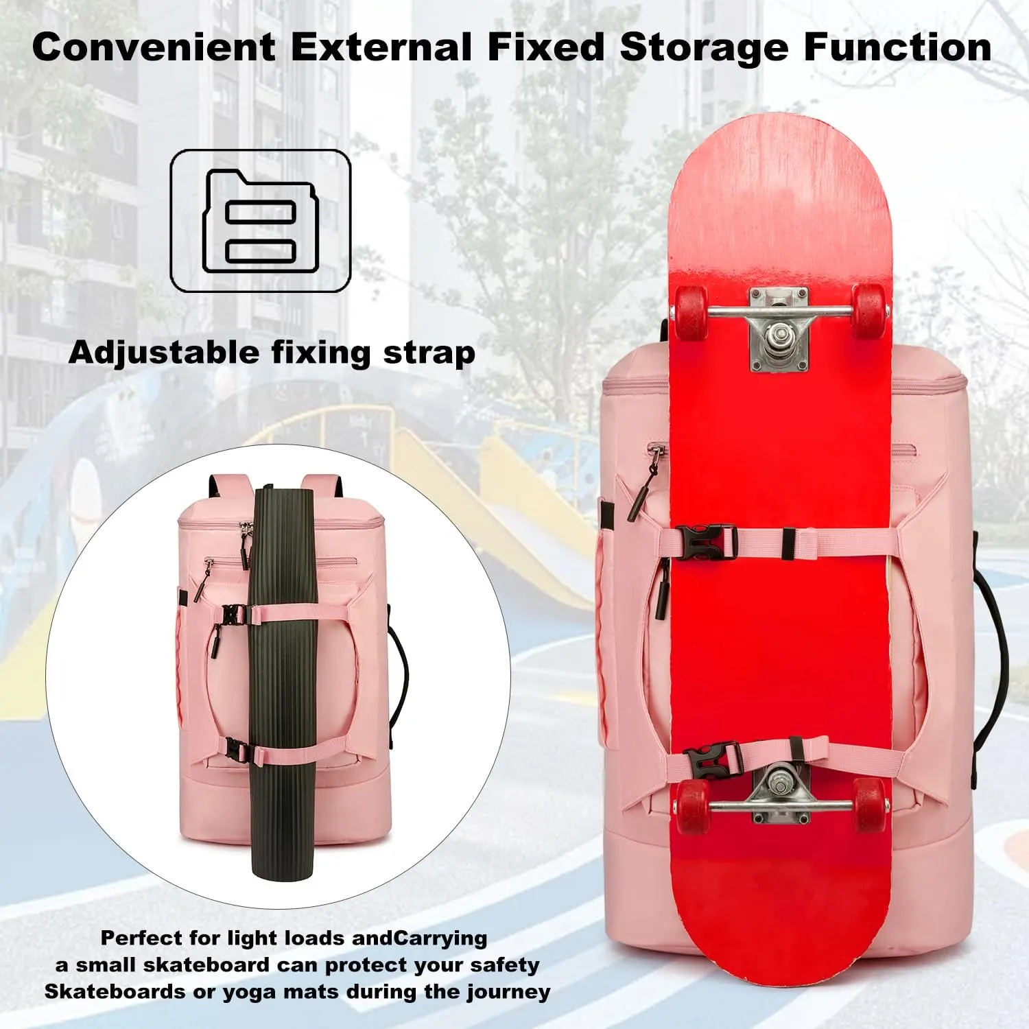 Asenlin Travel Backpack for Women Men，40L Extra Large Hiking Backpack，18 Inch Carry on Backpack Water Resistant for Casual Daypack Gym Backpack-PalePink