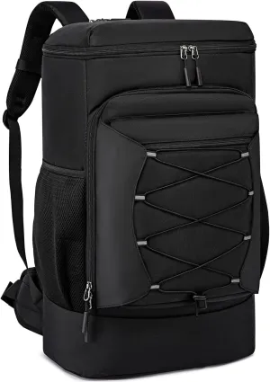 Asenlin Travel Backpack for Women Men，40L Large Hiking Backpack，18 Inch Carry on Backpack Water Resistant for Casual Daypack Gym Backpack-Black
