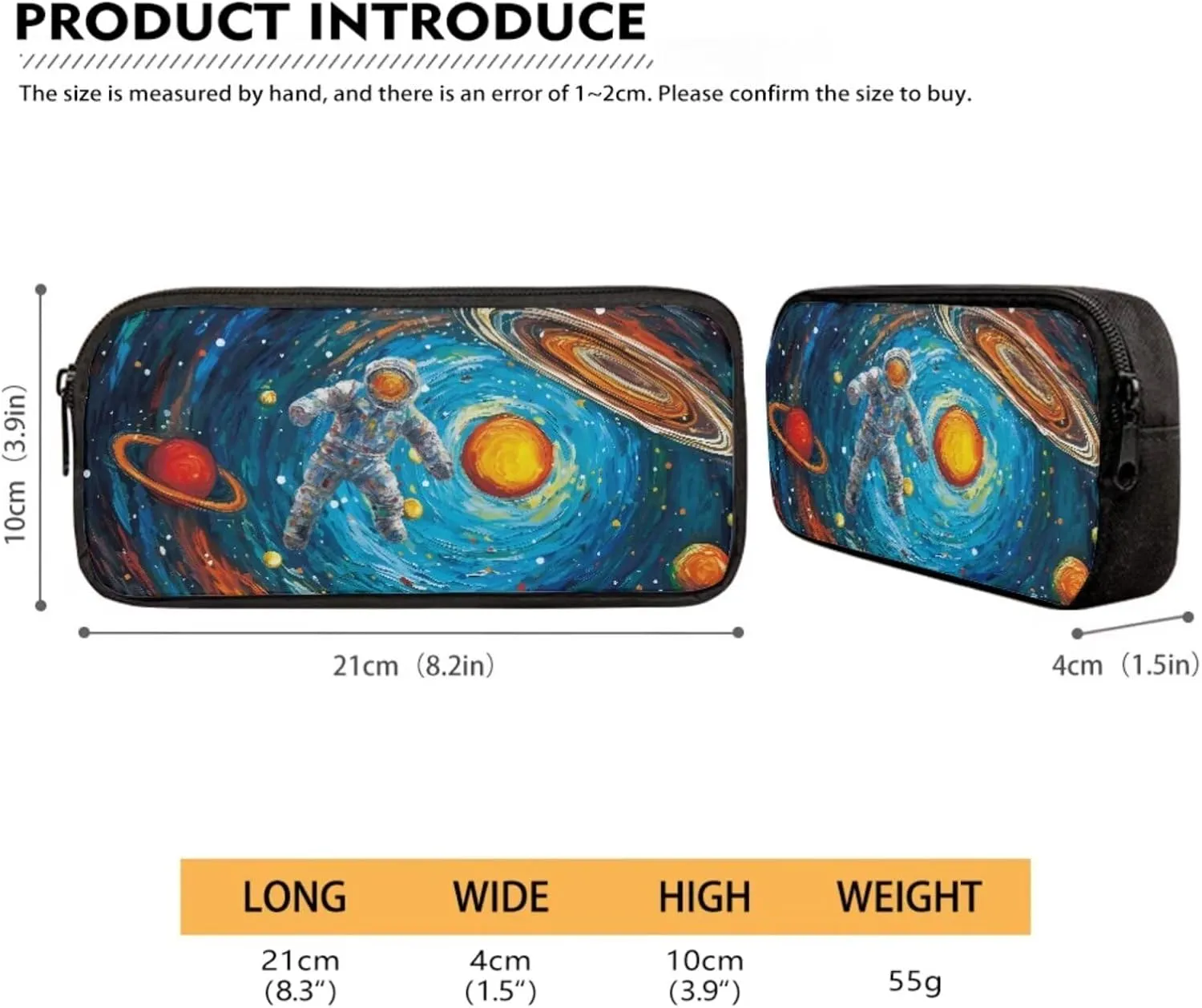 Astronaut 3 Pcs Backpack Set with 17 Inch Student School Bag/Lunch Bag/Pencil Bag Kids Bookbag Elementary School Backpack Rucksack Casual Daypack for Girls Boys