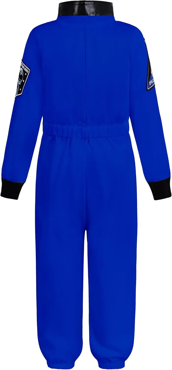 Astronaut Costume for Kids, Space Costume Space Suit for Boys Girls NASA Astronaut Cosplay Role Play Dress Up