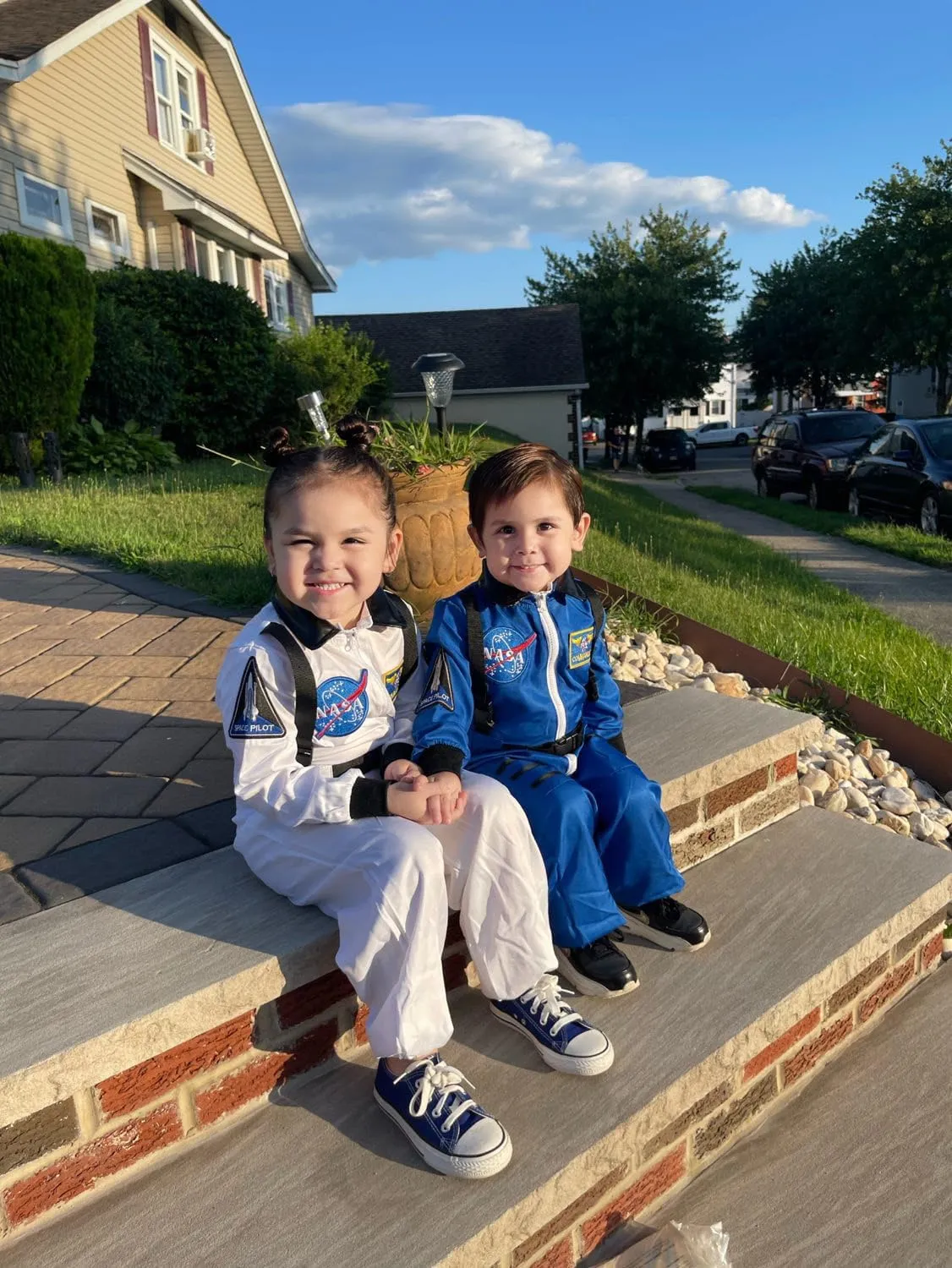 Astronaut Costume for Kids, Space Costume Space Suit for Boys Girls NASA Astronaut Cosplay Role Play Dress Up