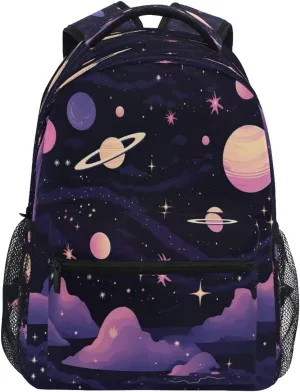 Astronomy Illustration Design (3) Backpack Travel Bookbags Lightweight Fashion Waterproof Shoulder Laptop Daypack for Women Men