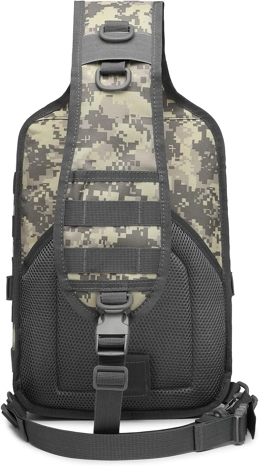 ATBP Tactical Crossbody Sling Backpack Militray Shoulder Holster Bag For Men Chest Pack Hiking Daypack 15L