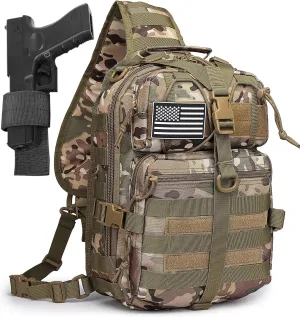 ATBP Tactical Crossbody Sling Backpack Militray Shoulder Holster Bag For Men Chest Pack Hiking Daypack 15L