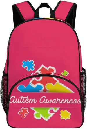 Autistic Autism Awareness Day Month 2023 Backpack for Worker Teacher Business Hiking Travel Bag Shoulders Bag