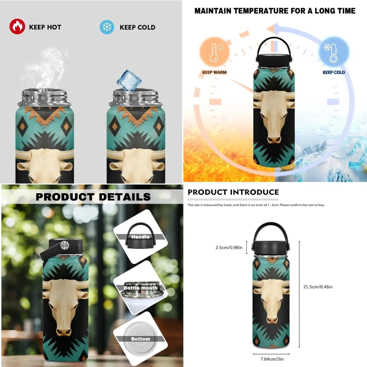 Aztec Kids 3 in 1 Backpack Set for Boys Sheepshead School Bag for 3-10 Years Children Lightweight Bookbag with Lunch Box Insulated Water Bottle for Back to Shcool Gifts