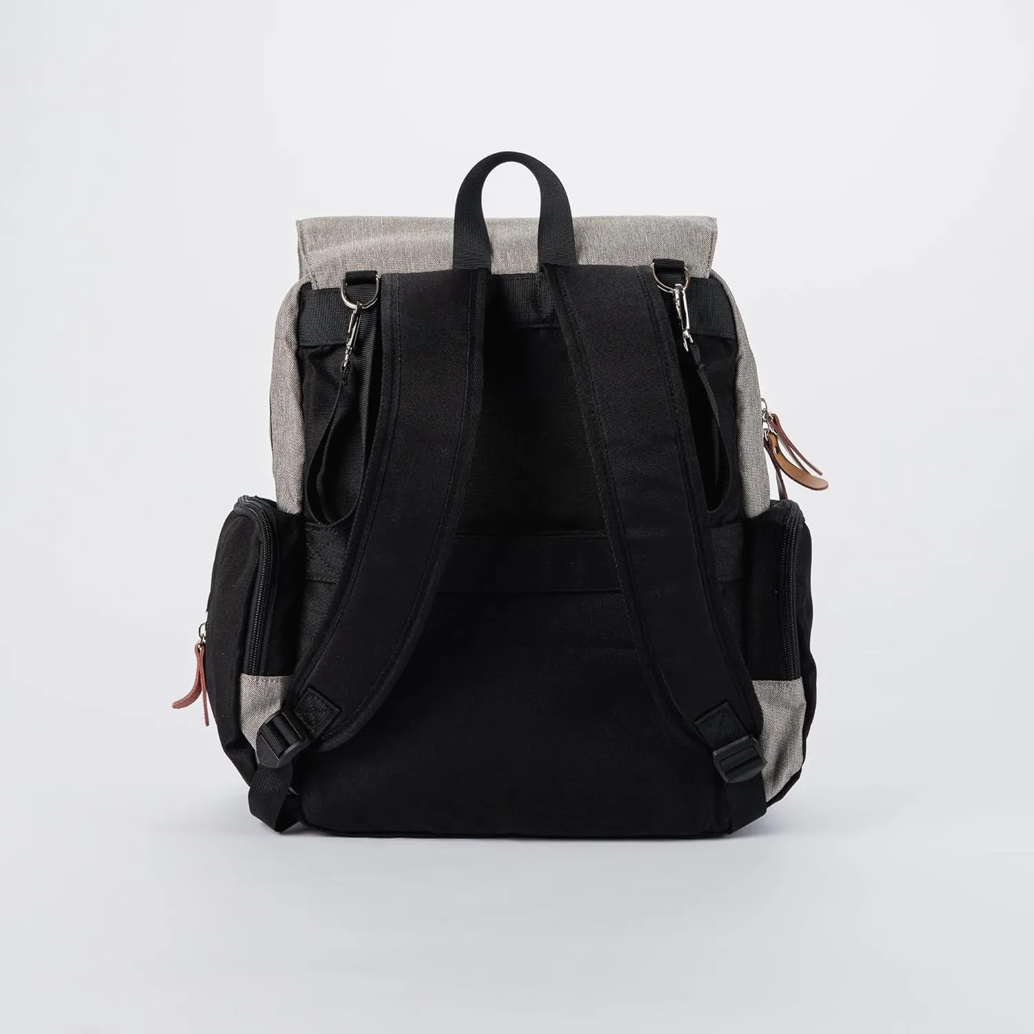 Baby Bliss Alexander Diaper Bag for New Parents - Backpack 4 Color Options, Organizational Pockets, Unisex-Babies, Diaperbag Backpack, Daily Use (Black and Grey)