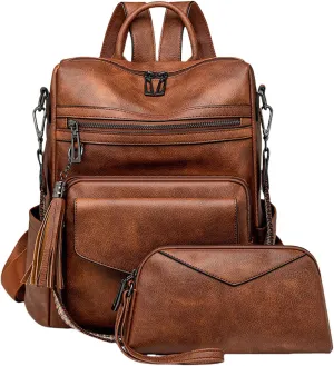 Back Packs，Retro Backpack Purse Students School Bag Shoulder Bag PU Leather Backpack Large Capacity Daypacks Girls Travel Backpack