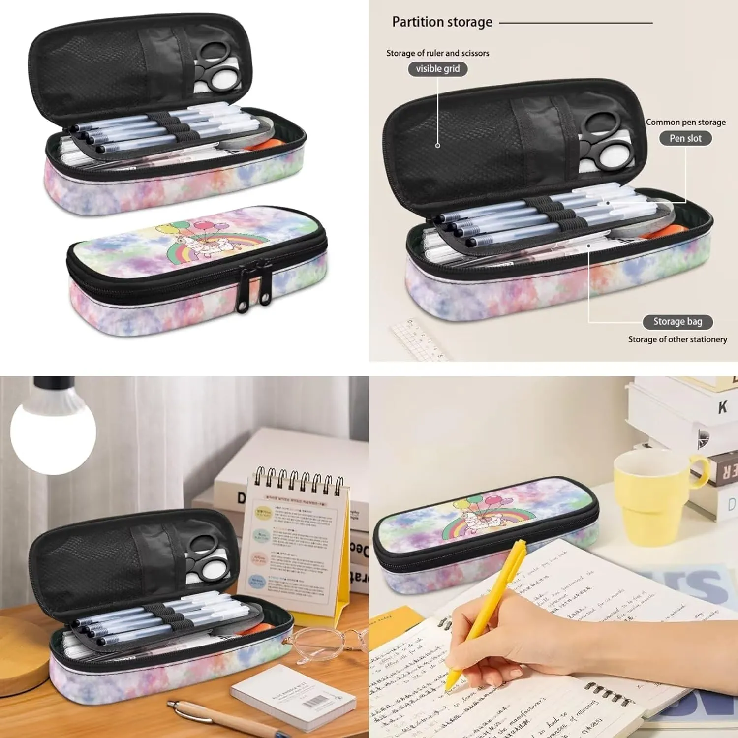 Backpack Alpaca Balloon Children School Book Bags for Kids, Multipurpose with Pen Bag Lunch Box, 3 In 1 School Supplies, Kids Backpack
