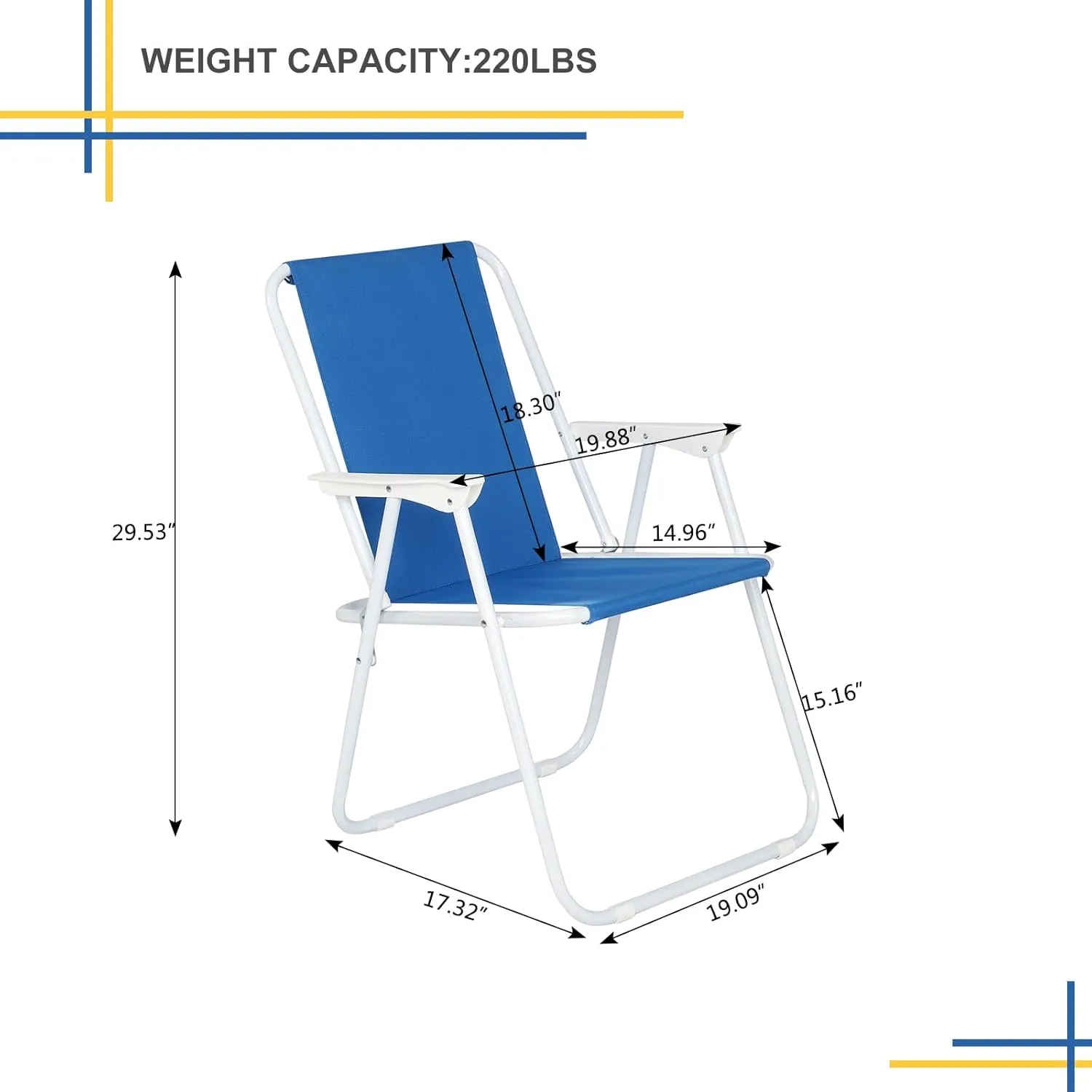Backpack Beach Chair - Folding Camping Chair for Adults, Lightweight (Only 5 Lbs), Folds for Easy Storage, Ideal for Beach, Camping, Lawn, Festival, Travel