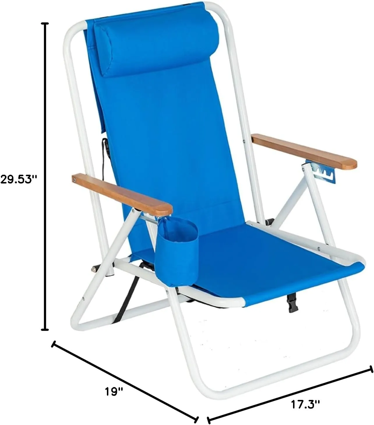Backpack Beach Chair, Portable Camping Chair, Patio Lightweight Folding Chair, Outdoor Folding Lawn Camping Chairs for Adults, Portable Beach Chair for Garden, Patio, Park, Poolside,Travel, Blue
