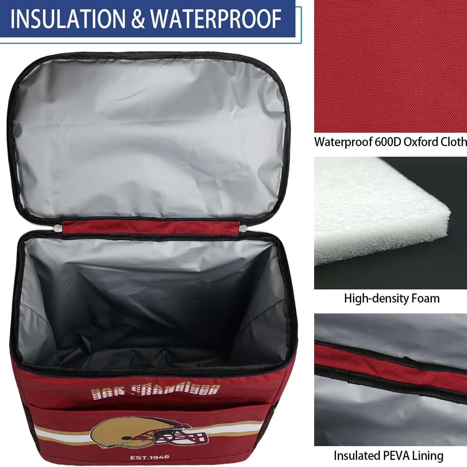 Backpack Cooler for Men - 30 Cans Beer Cooler Bag - Soft Backpack Cooler Insulated Waterproof Leak Proof