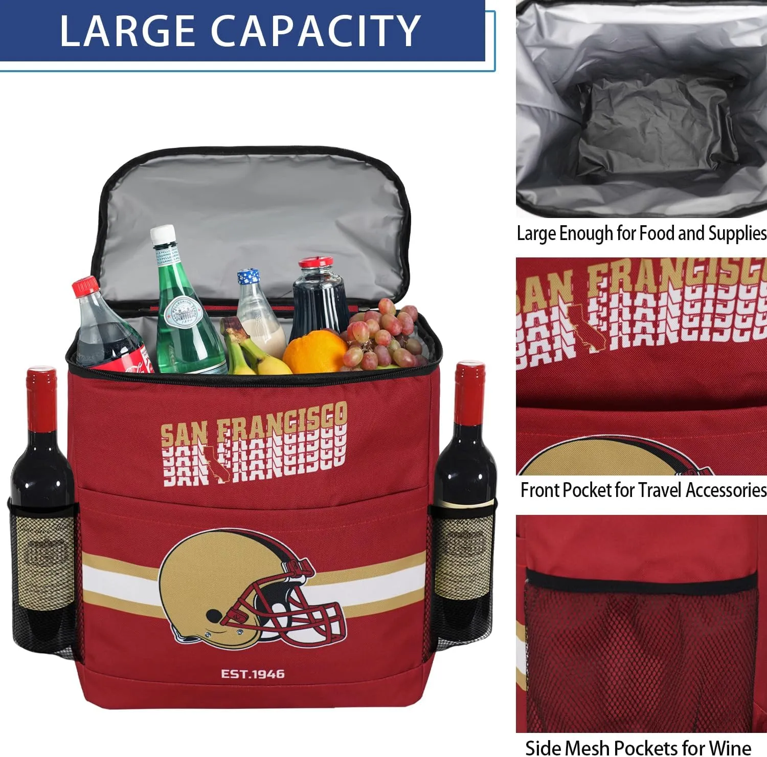 Backpack Cooler for Men - 30 Cans Beer Cooler Bag - Soft Backpack Cooler Insulated Waterproof Leak Proof