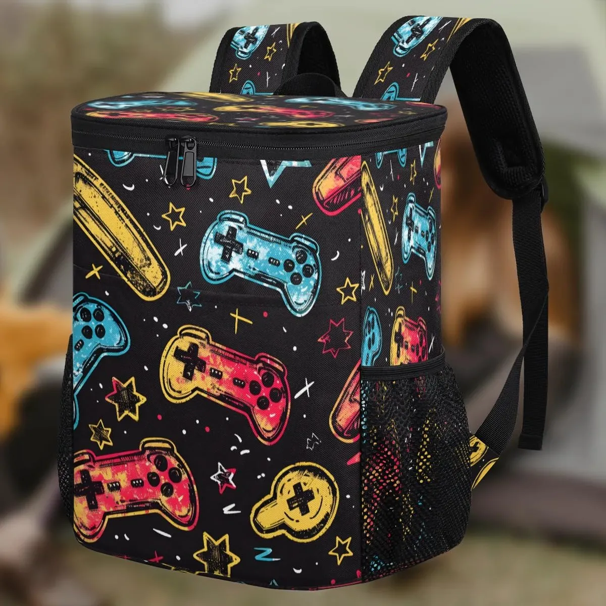 Backpack Cooler Games Theme Cooler Backpack Insulated Leak Proof Soft Cooler Bag for Men Women Lunch Backpack for Camping Picnic Hiking Beach Travel