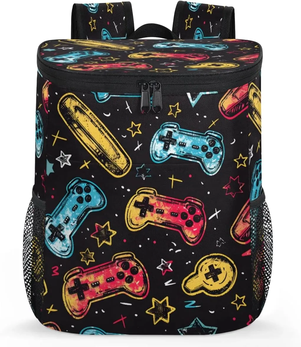 Backpack Cooler Games Theme Cooler Backpack Insulated Leak Proof Soft Cooler Bag for Men Women Lunch Backpack for Camping Picnic Hiking Beach Travel
