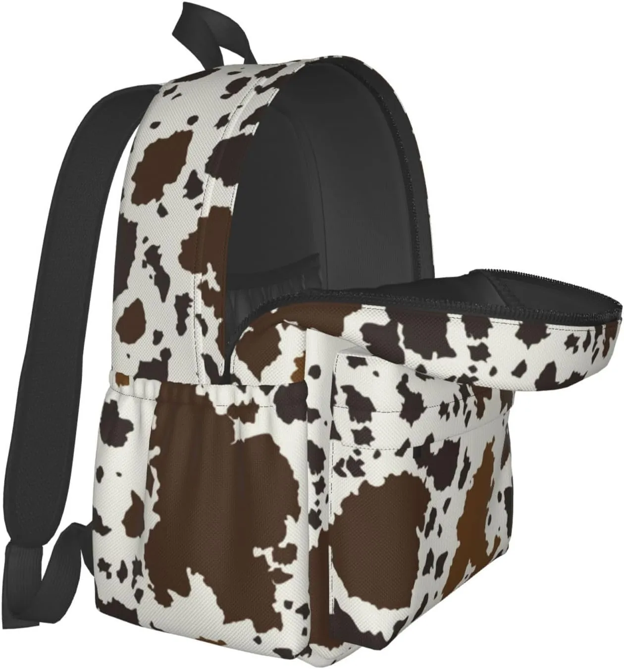 Backpack for Men Women Backpack Compatible with Brown Skin Milk Cow Print Outdoor Travel Daypack, Muiltifunction Bookbag Anti-Theft Laptop Bag Backpack Gym Bag with Soft Shoulder Strap