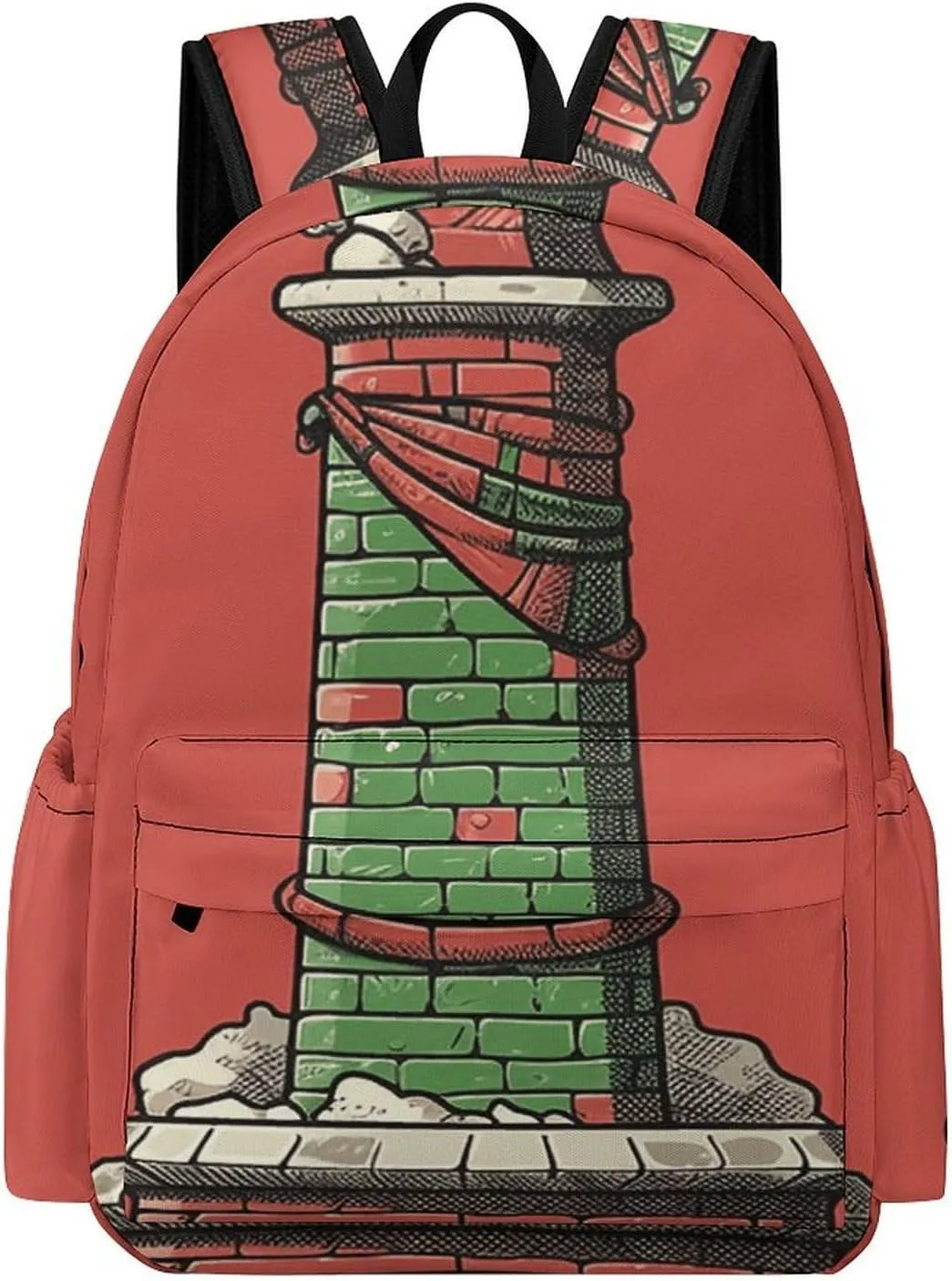 Backpack for Woman Men Casual Daypack Christmas Chimney Laptop Backpack Lightweight Bookbag Rucksack for Travel Work
